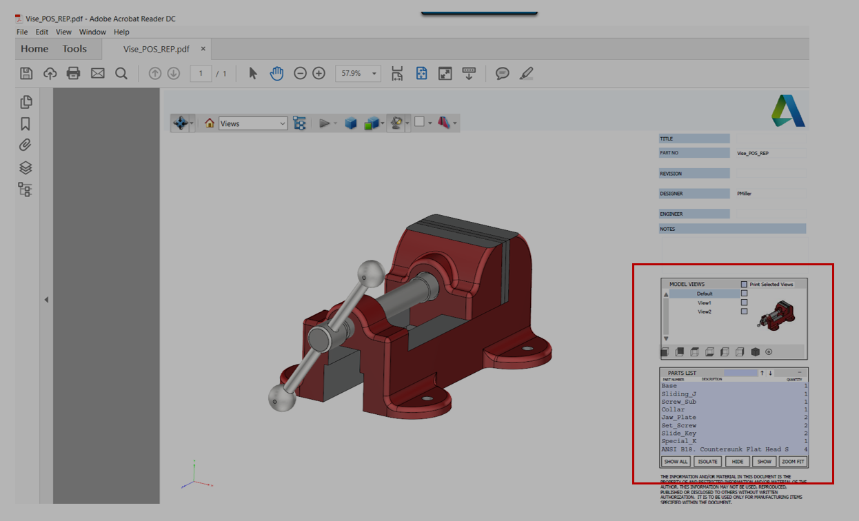 Autodesk Inventor Exporting Parts & Assemblies To 3D PDF